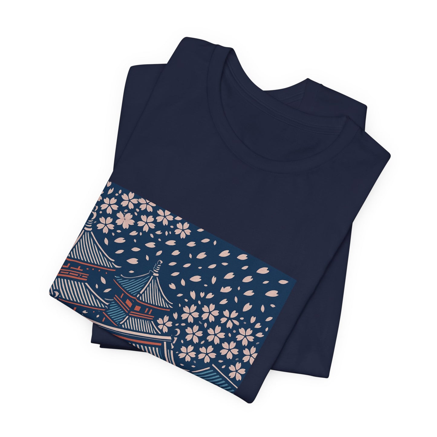 Cherry Blossom Rooftops – Japanese Temple Aesthetic Graphic Tee