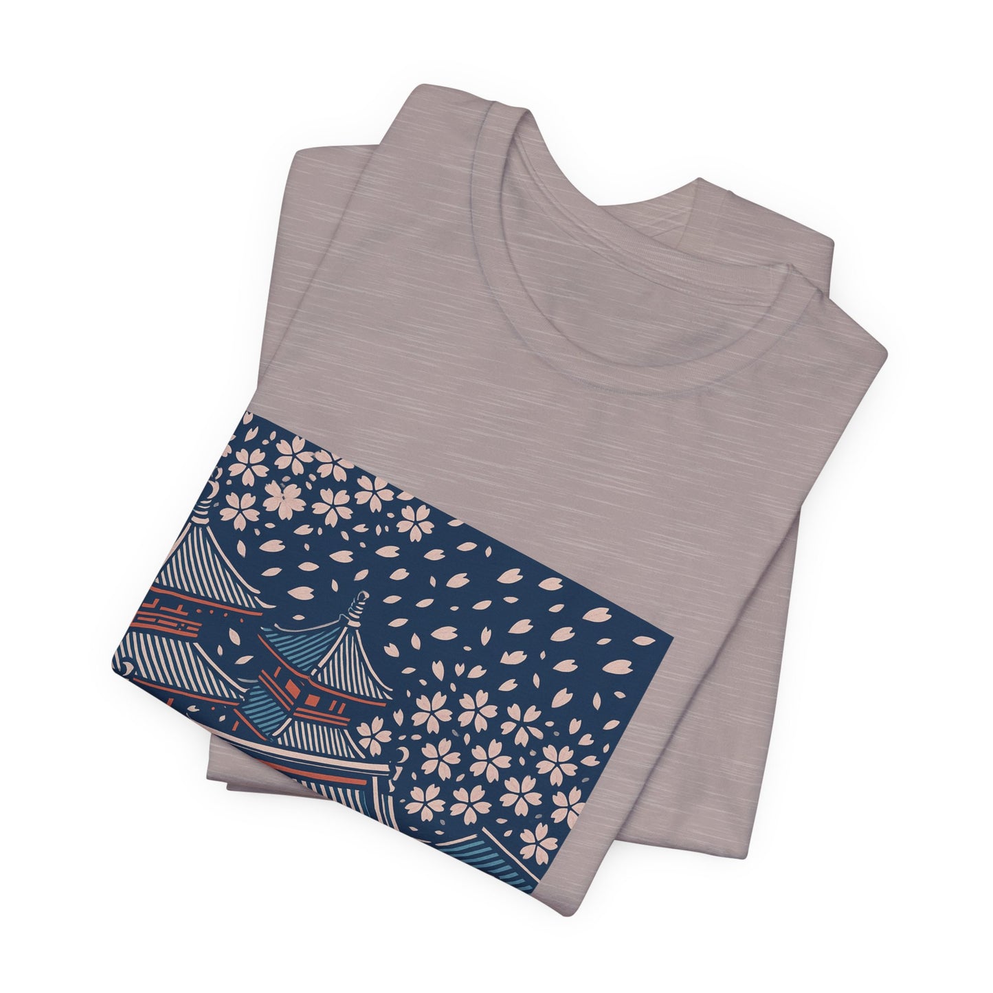 Cherry Blossom Rooftops – Japanese Temple Aesthetic Graphic Tee