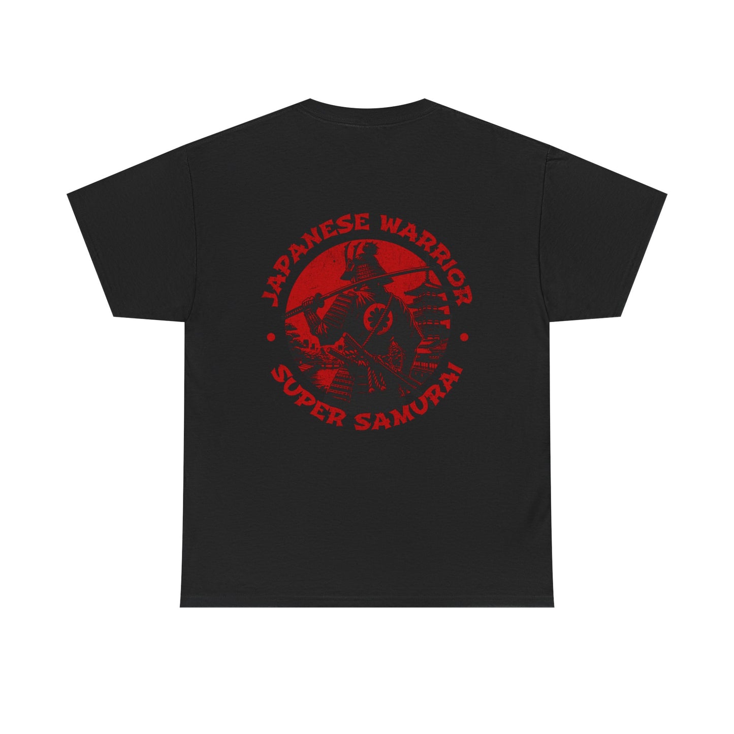 Japanese Warrior Samurai T-Shirt — Omega Logo Vintage Sun Graphic