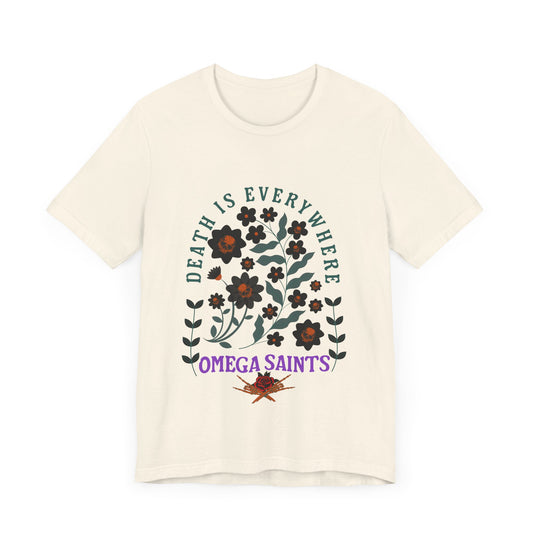 🖤 Death Is Everywhere | Gothic Floral Skull T-Shirt | Aesthetic Graphic Tee