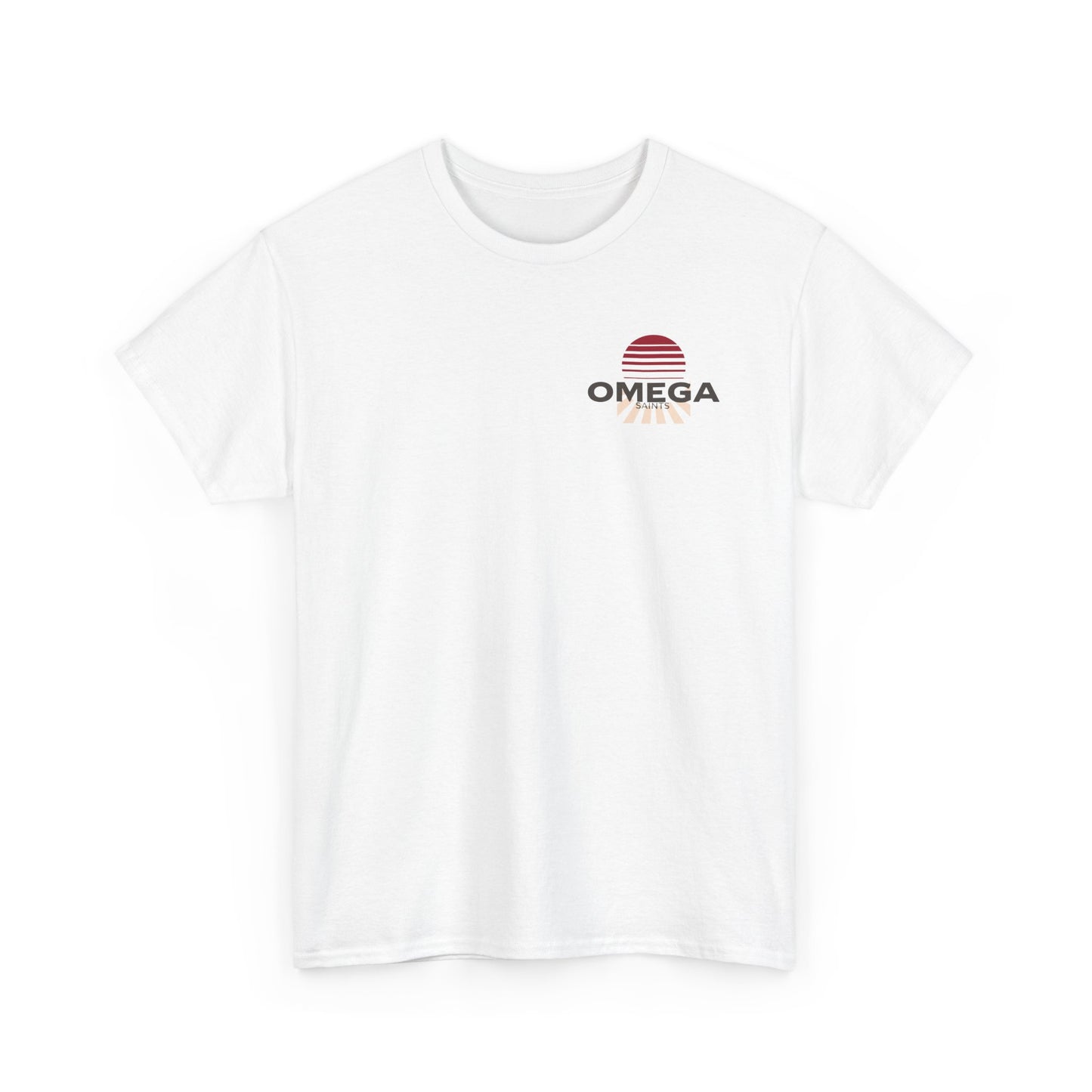 Japanese Warrior Samurai T-Shirt — Omega Logo Vintage Sun Graphic