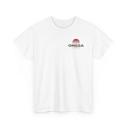 Japanese Warrior Samurai T-Shirt — Omega Logo Vintage Sun Graphic