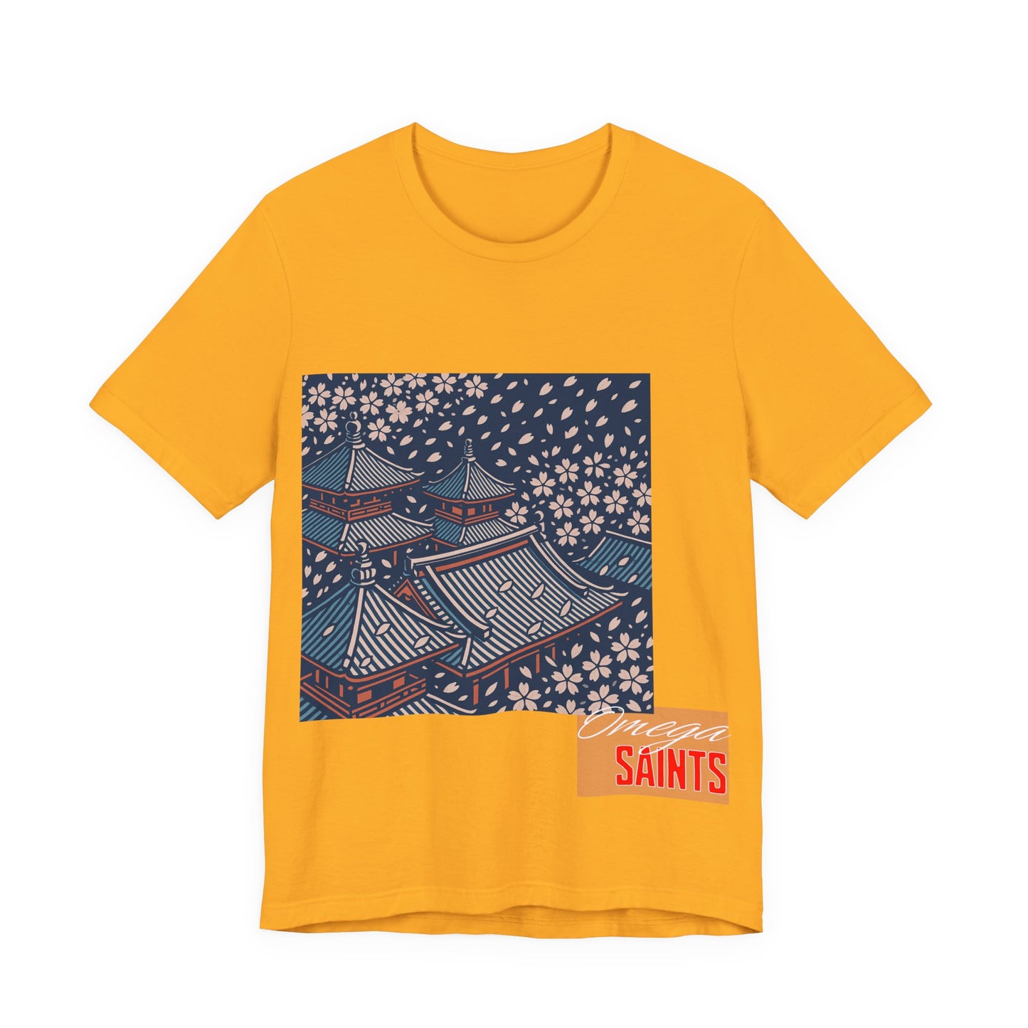 Cherry Blossom Rooftops – Japanese Temple Aesthetic Graphic Tee