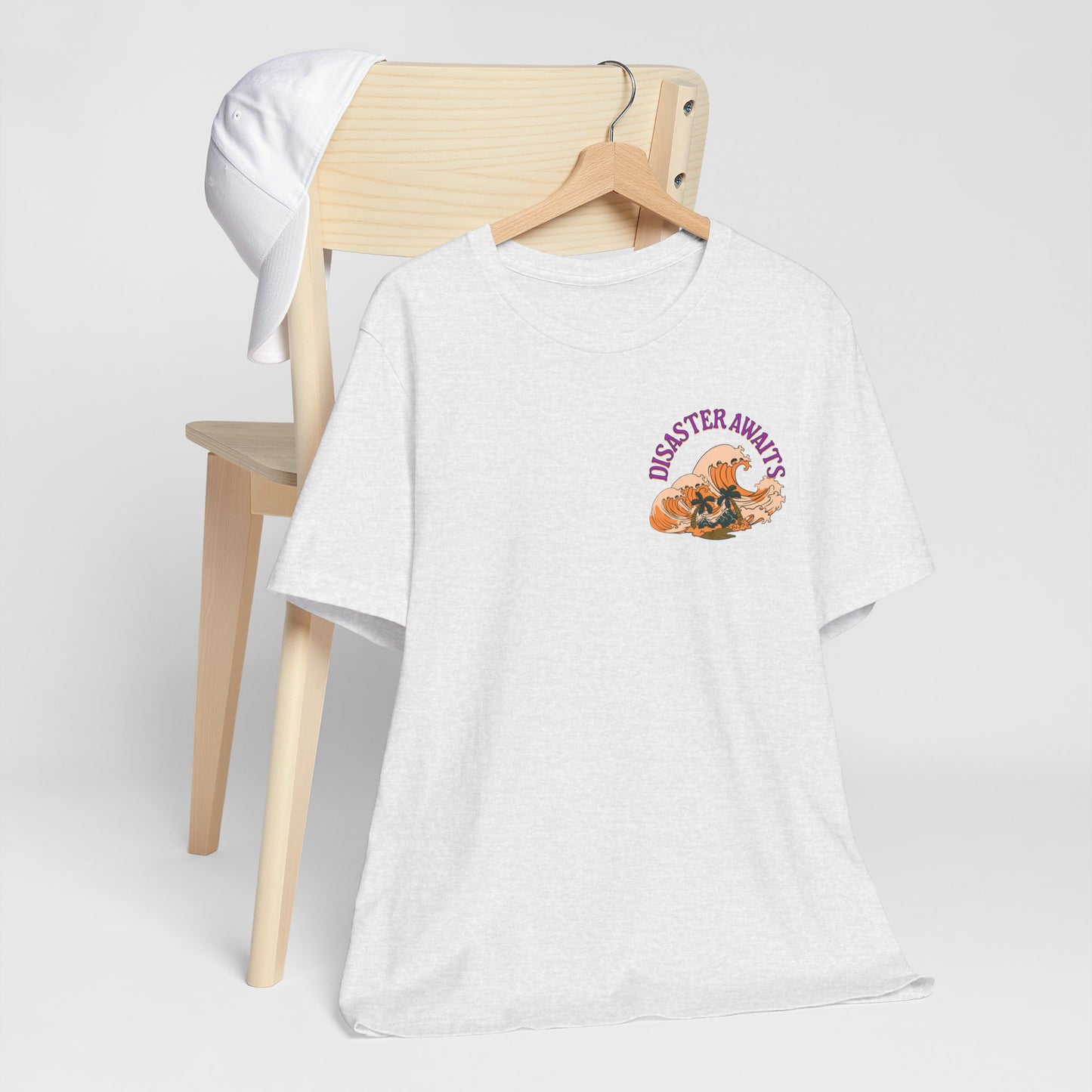 Disaster Awaits Graphic Tee – Tidal Wave Summer Shirt | Altcore Island Aesthetic T-Shirt | Unisex Festival Top