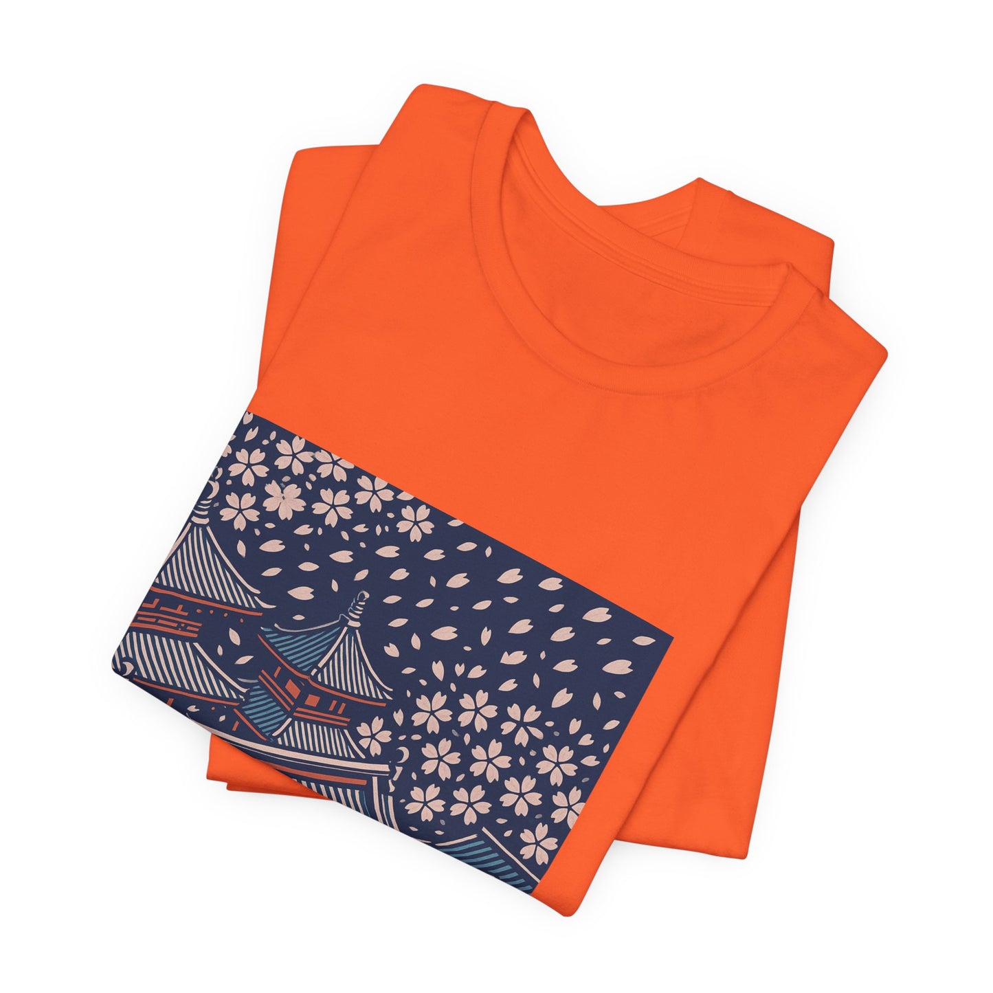 Cherry Blossom Rooftops – Japanese Temple Aesthetic Graphic Tee
