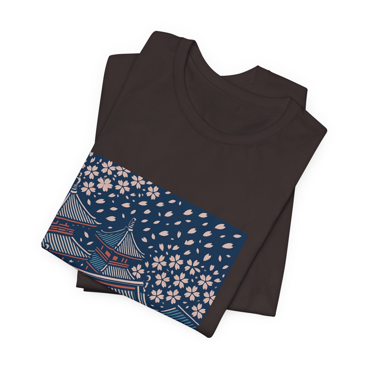 Cherry Blossom Rooftops – Japanese Temple Aesthetic Graphic Tee