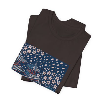 Cherry Blossom Rooftops – Japanese Temple Aesthetic Graphic Tee