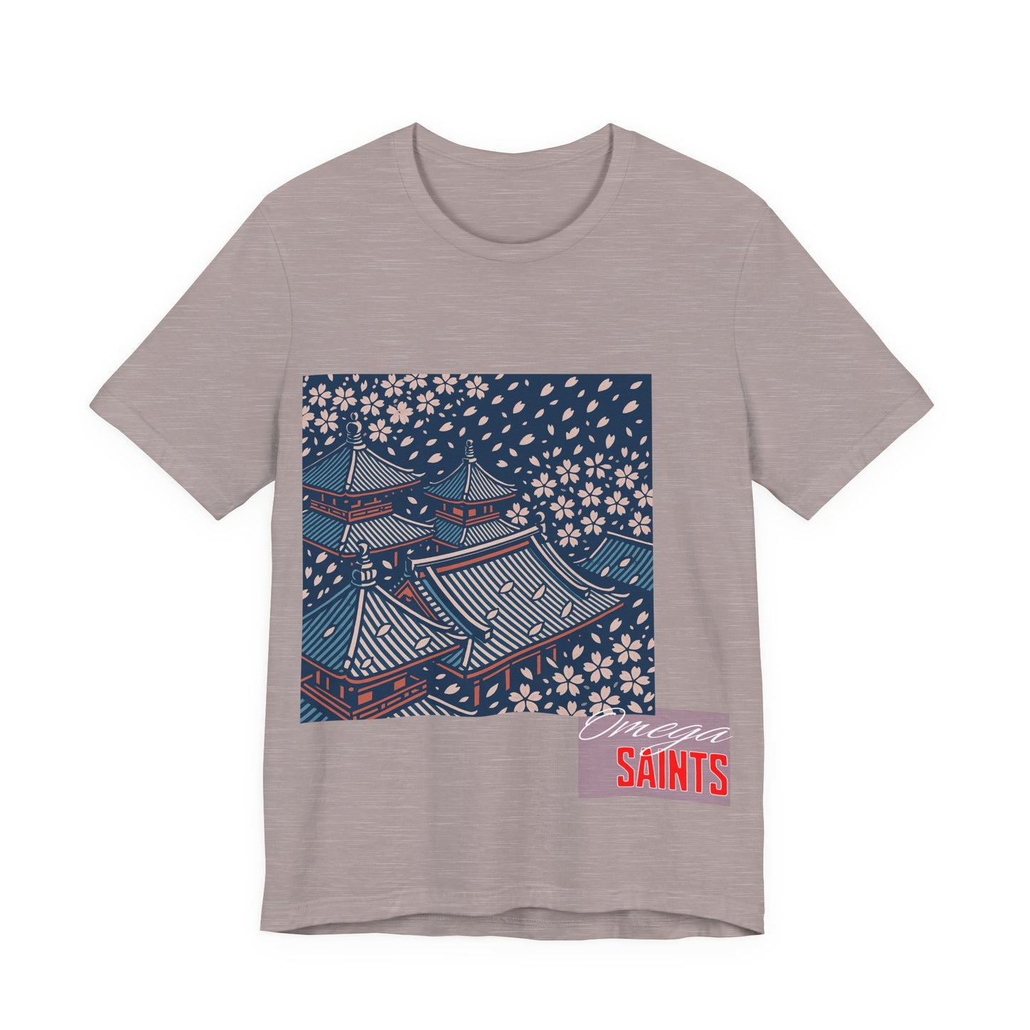 Cherry Blossom Rooftops – Japanese Temple Aesthetic Graphic Tee