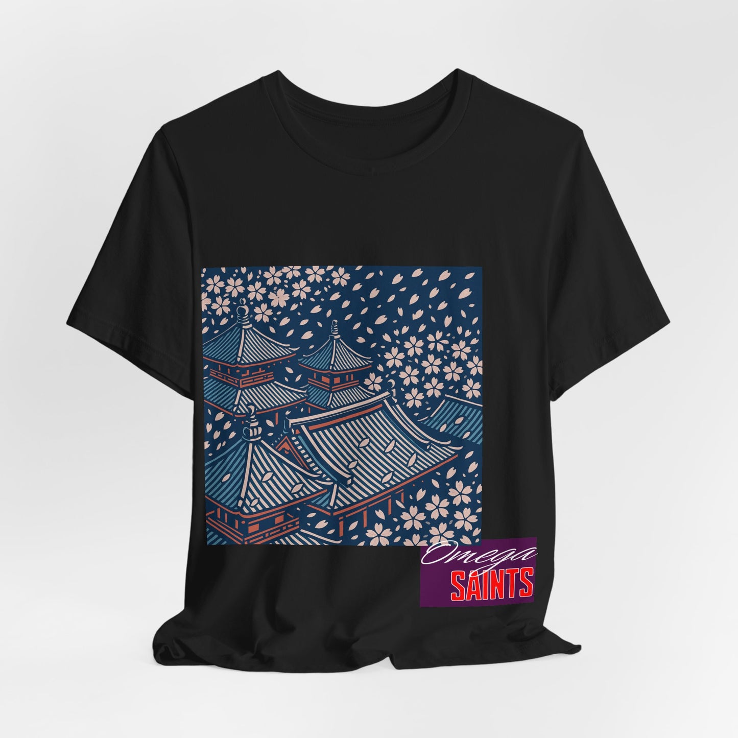 Cherry Blossom Rooftops – Japanese Temple Aesthetic Graphic Tee