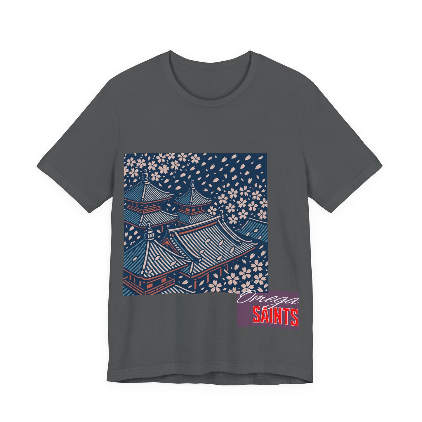 Cherry Blossom Rooftops – Japanese Temple Aesthetic Graphic Tee