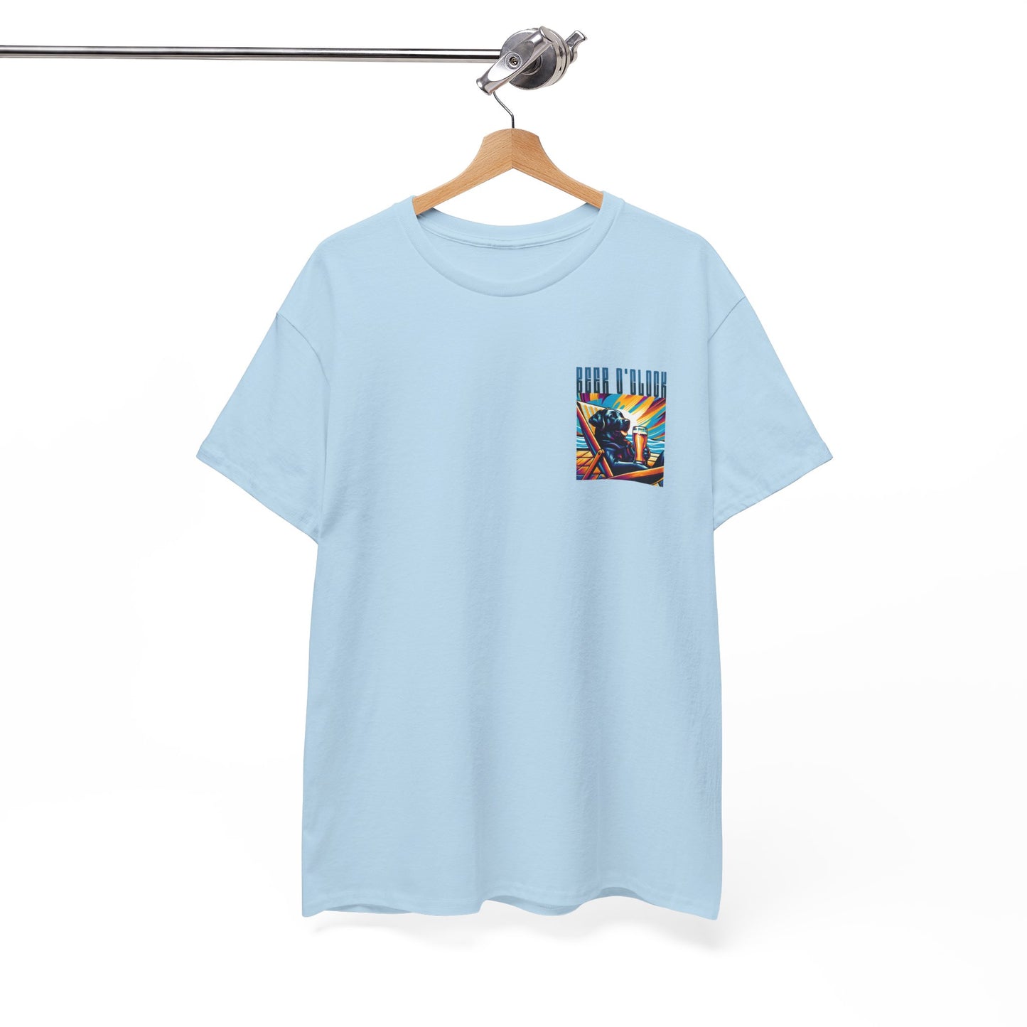 Beer O'Clock Black Lab Graphic Tee – Printed T-Shirt for Dog & Beer Lovers