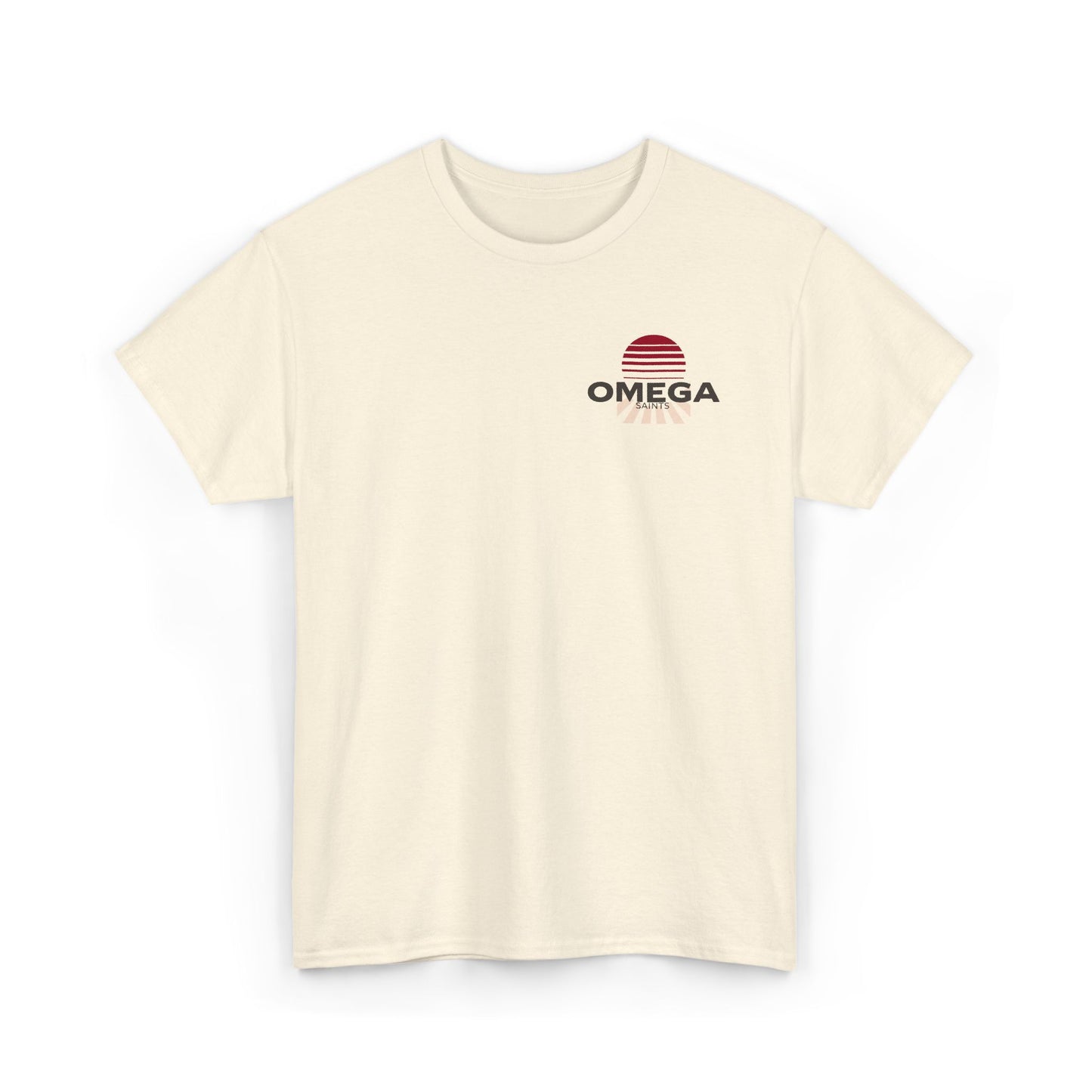Japanese Warrior Samurai T-Shirt — Omega Logo Vintage Sun Graphic