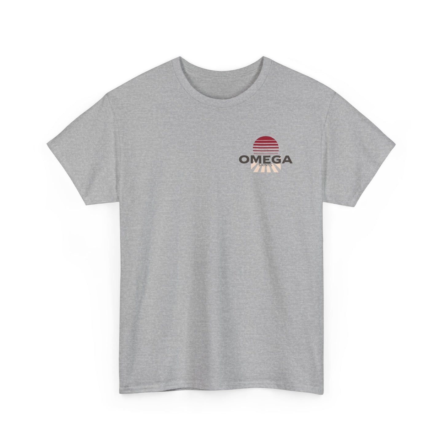 Japanese Warrior Samurai T-Shirt — Omega Logo Vintage Sun Graphic