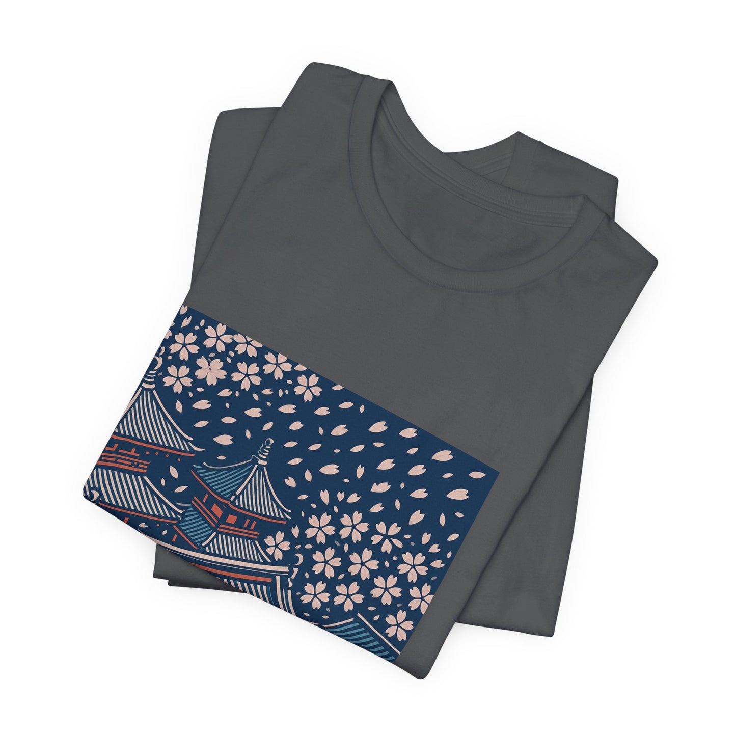Cherry Blossom Rooftops – Japanese Temple Aesthetic Graphic Tee