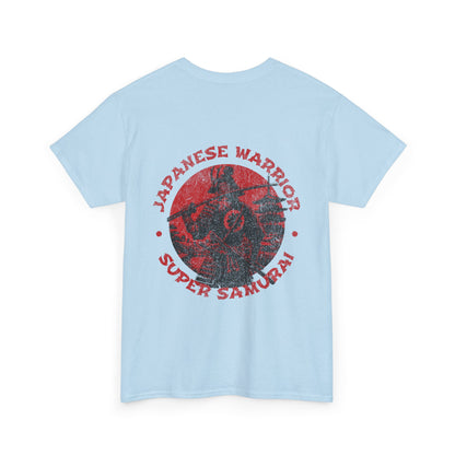 Japanese Warrior Samurai T-Shirt — Omega Logo Vintage Sun Graphic