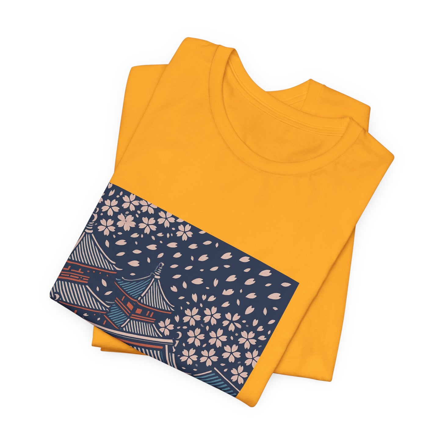 Cherry Blossom Rooftops – Japanese Temple Aesthetic Graphic Tee