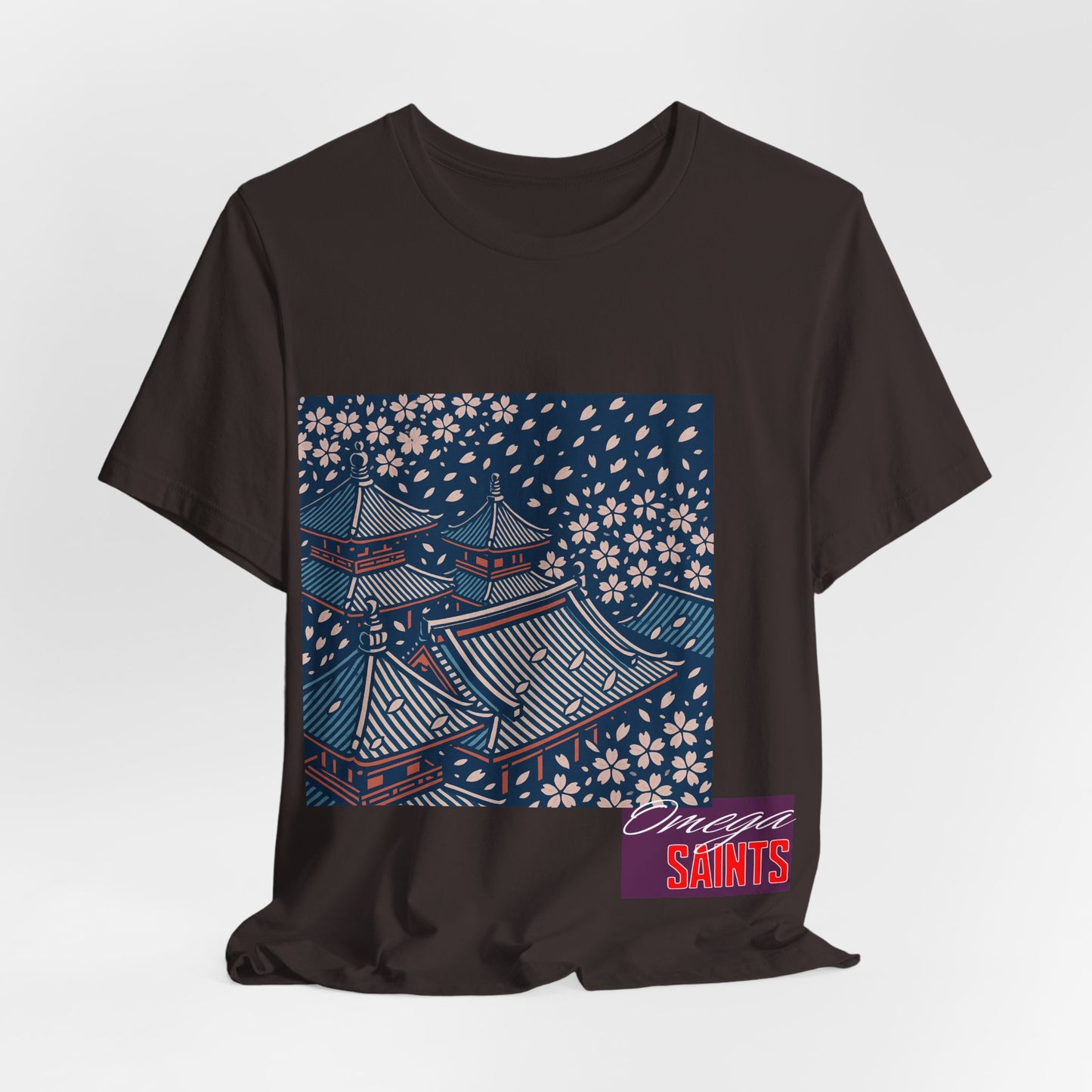 Cherry Blossom Rooftops – Japanese Temple Aesthetic Graphic Tee
