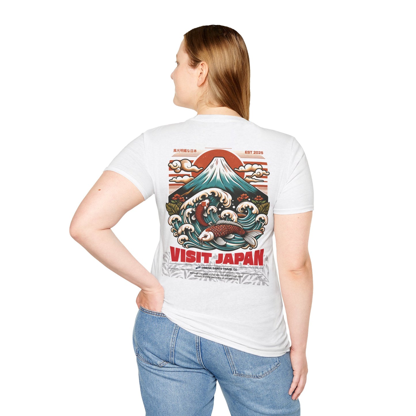 Visit Japan - Vintage-Style Mt Fuji Travel T-Shirt