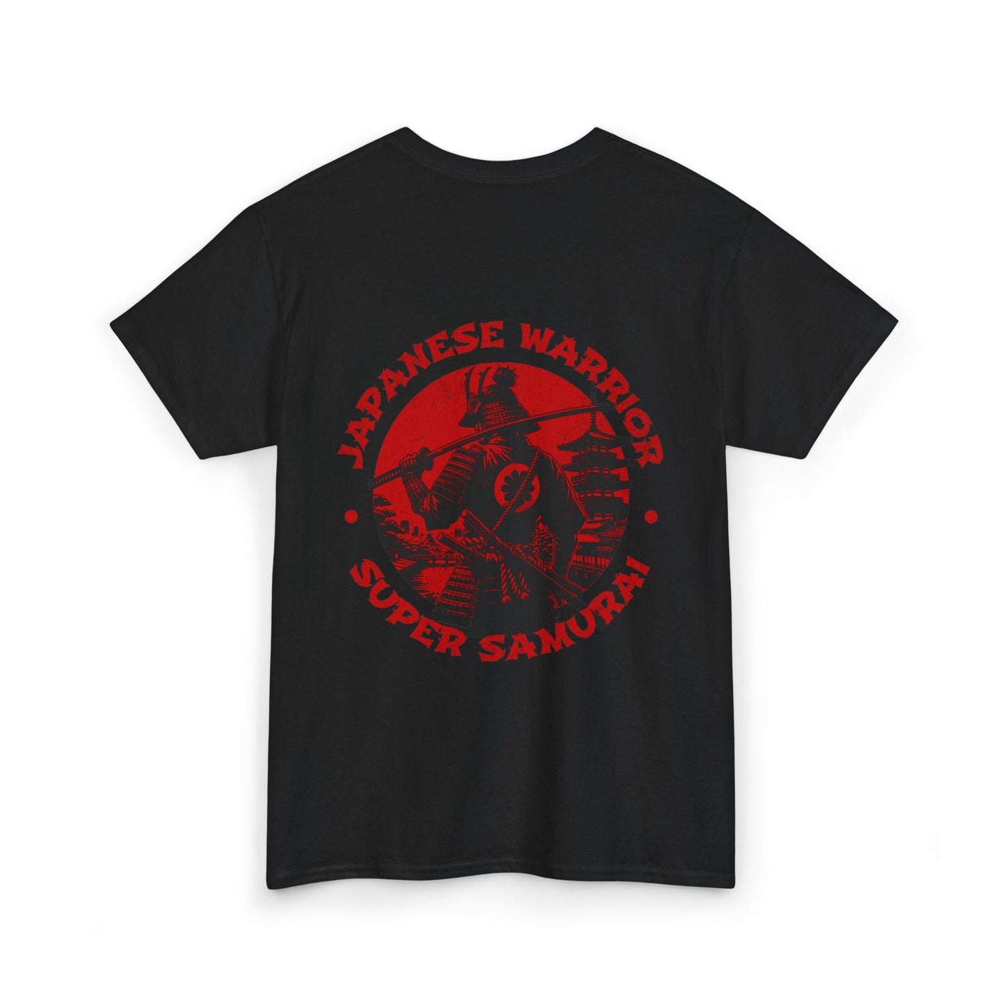 Japanese Warrior Samurai T-Shirt — Omega Logo Vintage Sun Graphic