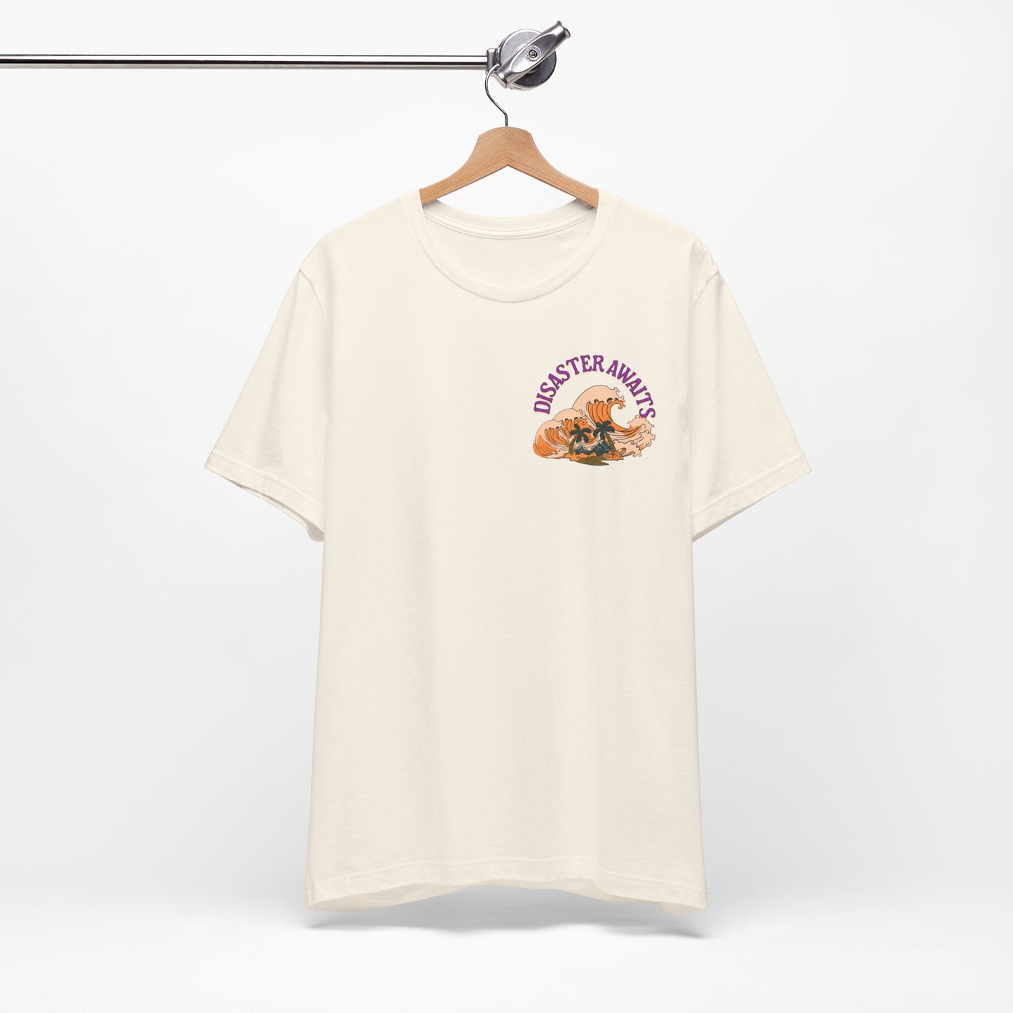 Disaster Awaits Graphic Tee – Tidal Wave Summer Shirt | Altcore Island Aesthetic T-Shirt | Unisex Festival Top