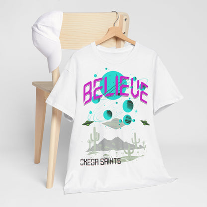 Aliens Exist Tee Shirt Printed T Shirt detail bright