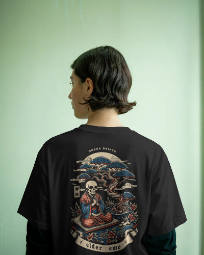 Elder Emo Skeleton Shirt Printed T Shirt detail back alt