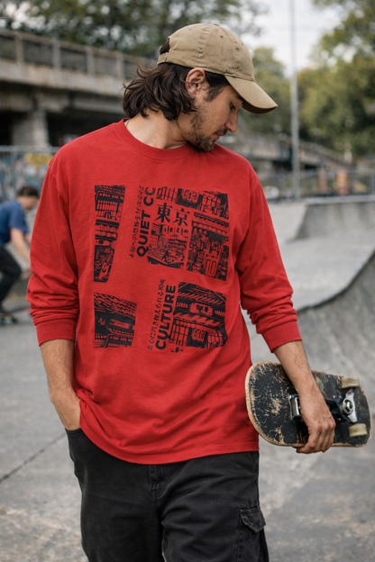 Tokyo Street Collage Long Sleeve Tee — Quiet Culture Graphic