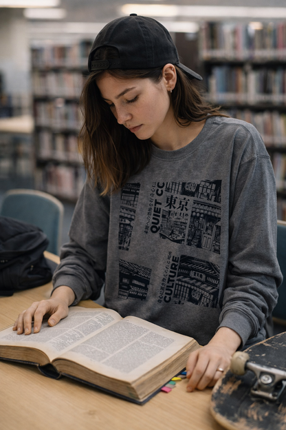 Tokyo Street Collage Long Sleeve Tee — Quiet Culture Graphic