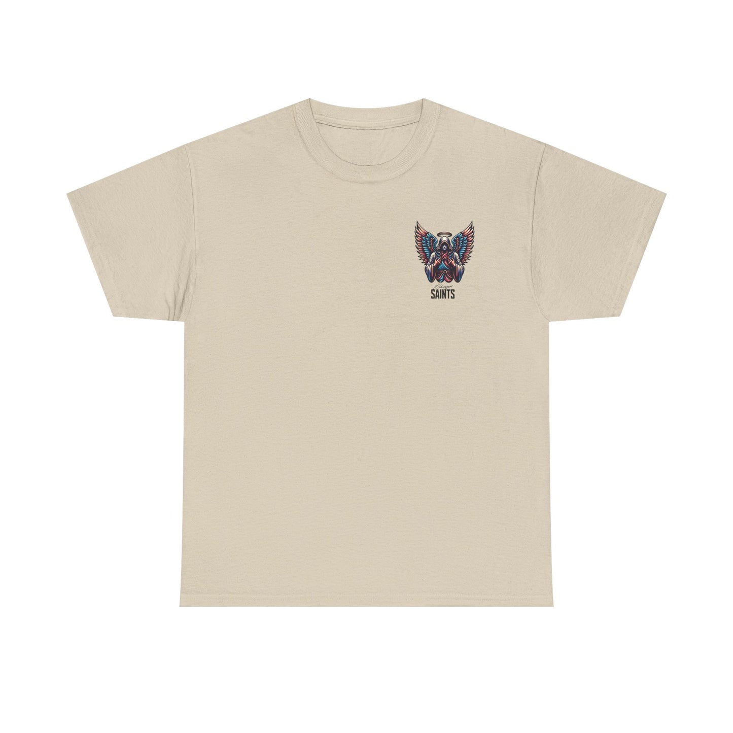 Japanese Anime Neon Kitsune Printed Shirt Custom Printed Shirt Sand Front