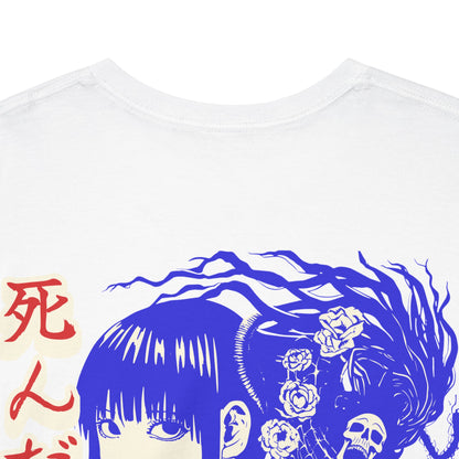 Japanese Anime Neon Kitsune Printed Shirt Custom Printed Shirt White Close Alt