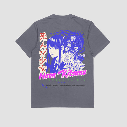 Japanese Anime Neon Kitsune Shirt – Printed with Precision