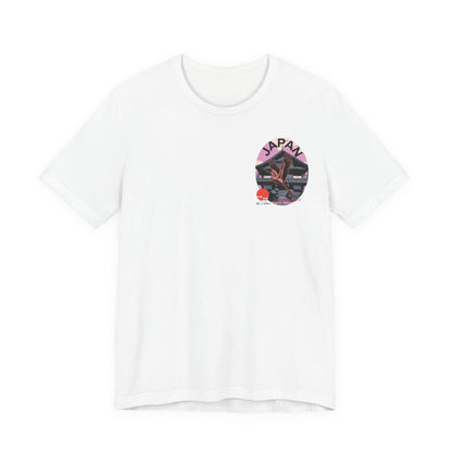 White Japan t-shirt with a graphic design on a white background graphic tee