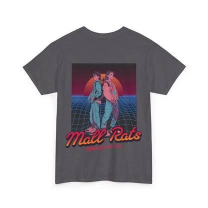 Mall Rats T-Shirt – 80s Synthwave Neon Graphic Tee | Retro Aesthetic Printed T-Shirt