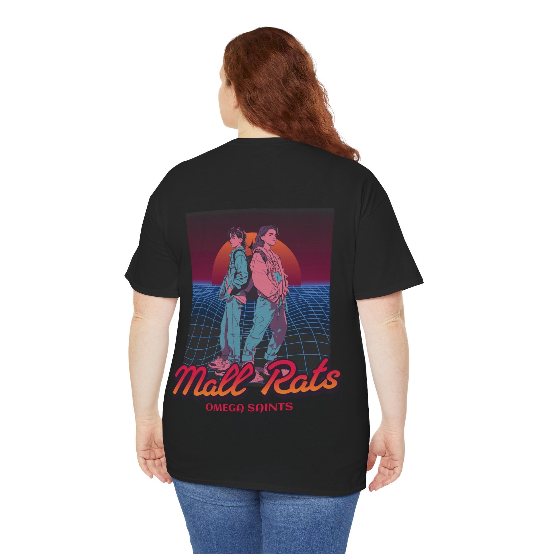 Mall Rats T-Shirt – 80s Synthwave Neon Graphic Tee | Retro Aesthetic Printed T-Shirt