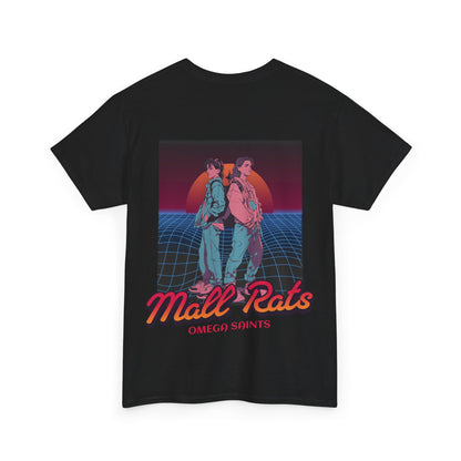 Mall Rats T-Shirt – 80s Synthwave Neon Graphic Tee | Retro Aesthetic Printed T-Shirt