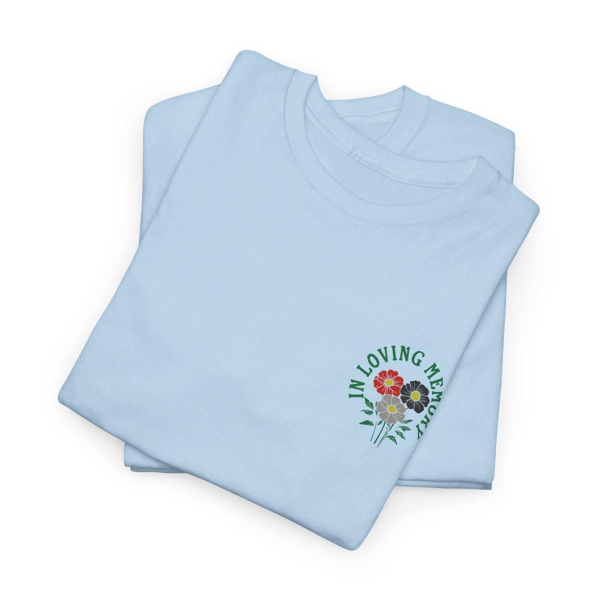  Minimalist Sadcore Shirt with Flowers | Alt Graphic Printed T-Shirt Blue