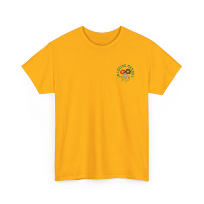  Minimalist Sadcore Shirt with Flowers | Alt Graphic Printed T-Shirt Gold