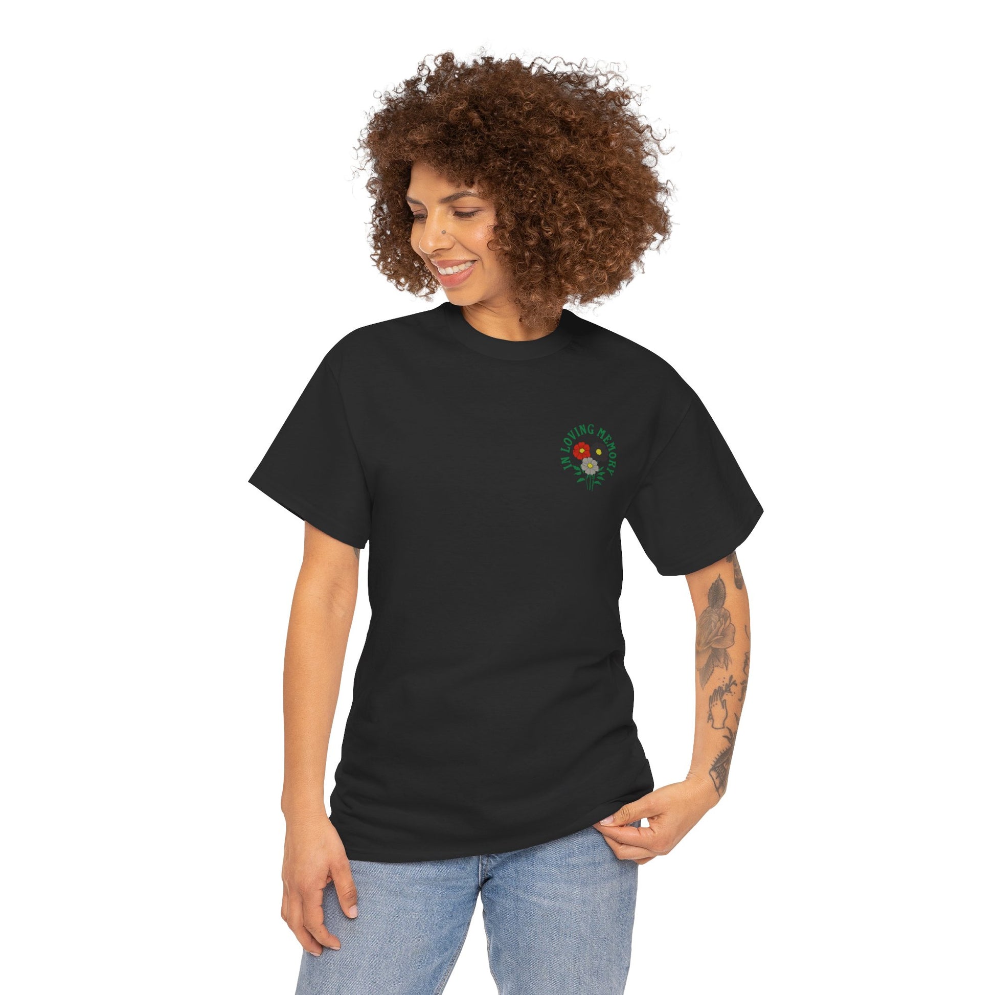  Minimalist Sadcore Shirt with Flowers | Alt Graphic Printed T-Shirt Person