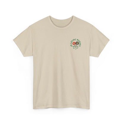 Minimalist Sadcore Shirt with Flowers | Alt Graphic Printed T-Shirt Sand