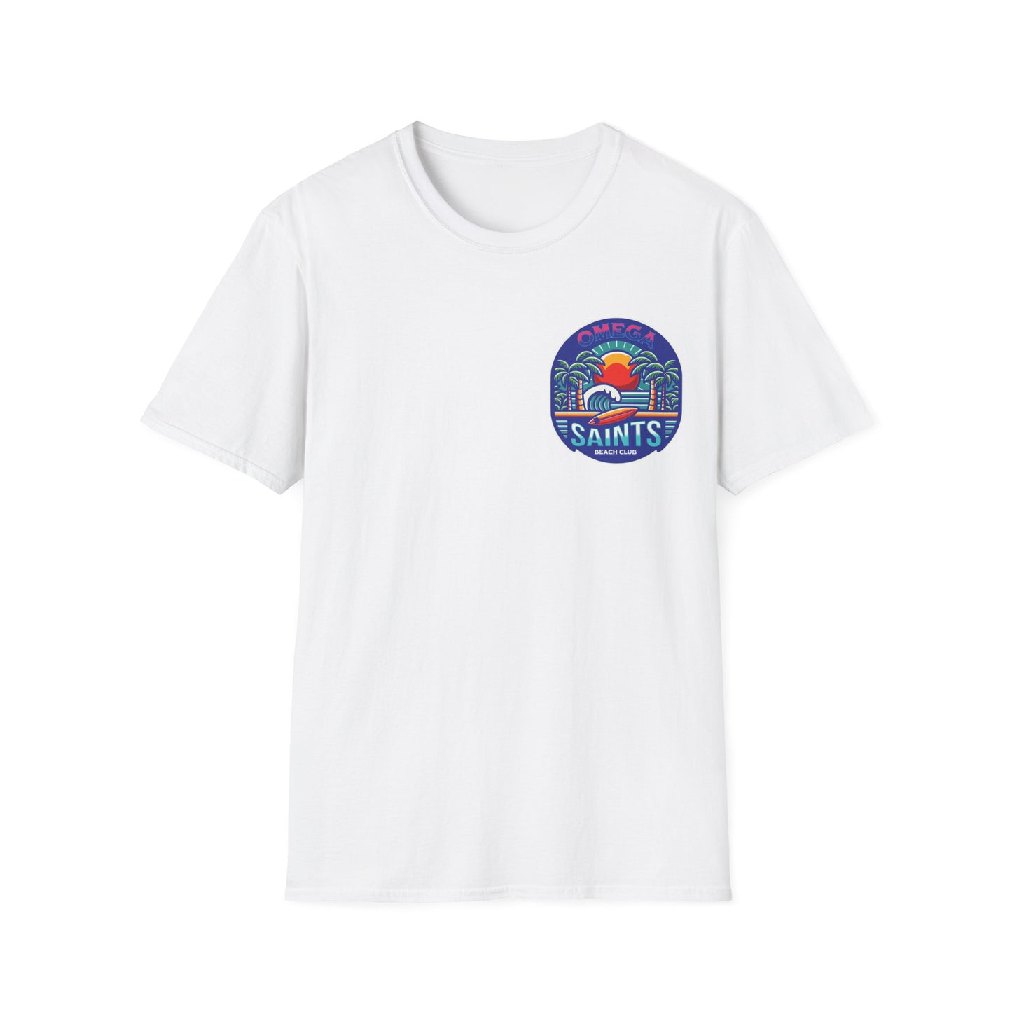 Omega Saints Beach Club Printed T-Shirt – Ride the Waves in Style white