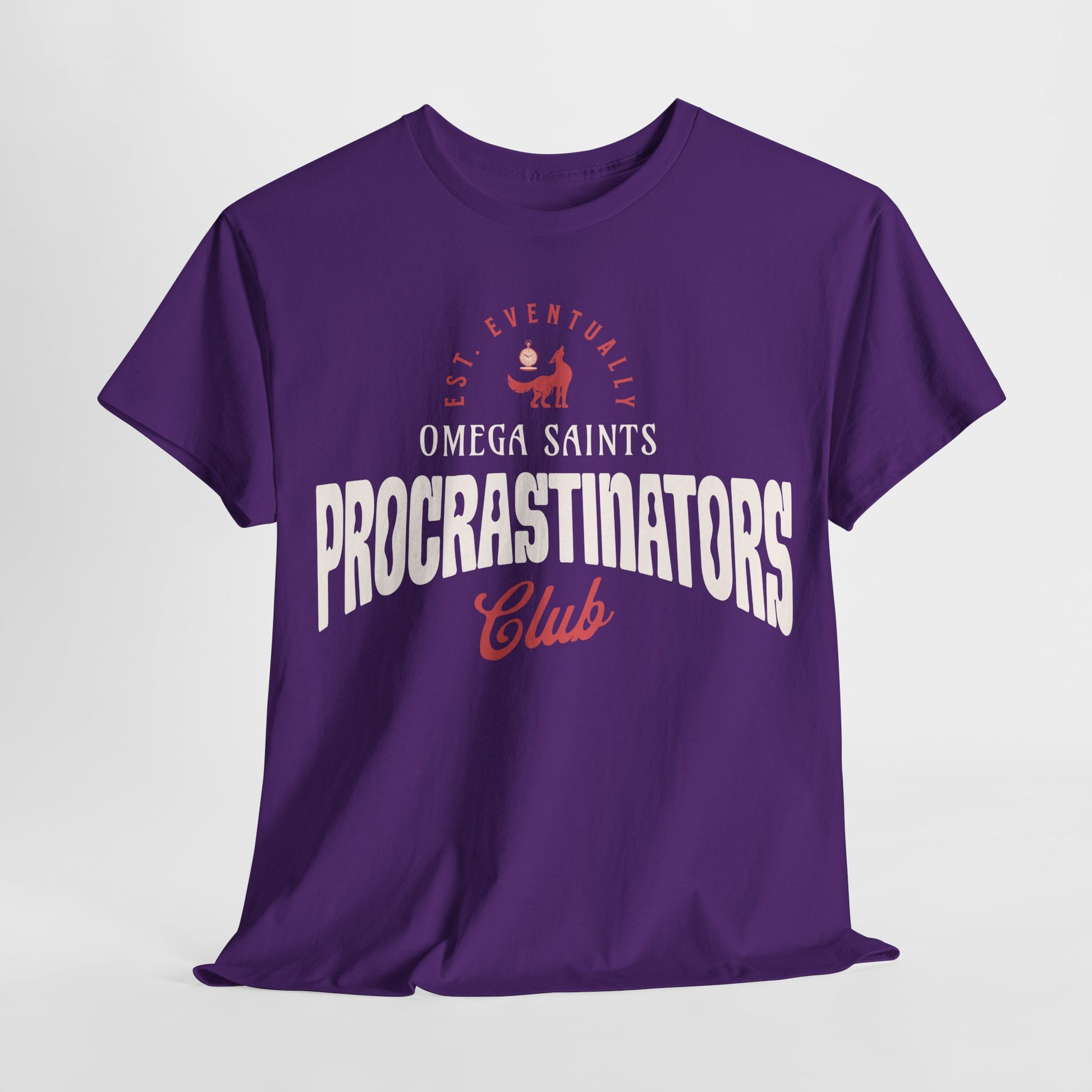 Omega Saints Procrastinators Club – Printed T-Shirt Vintage Sports Team Style Custom Printed Shirt