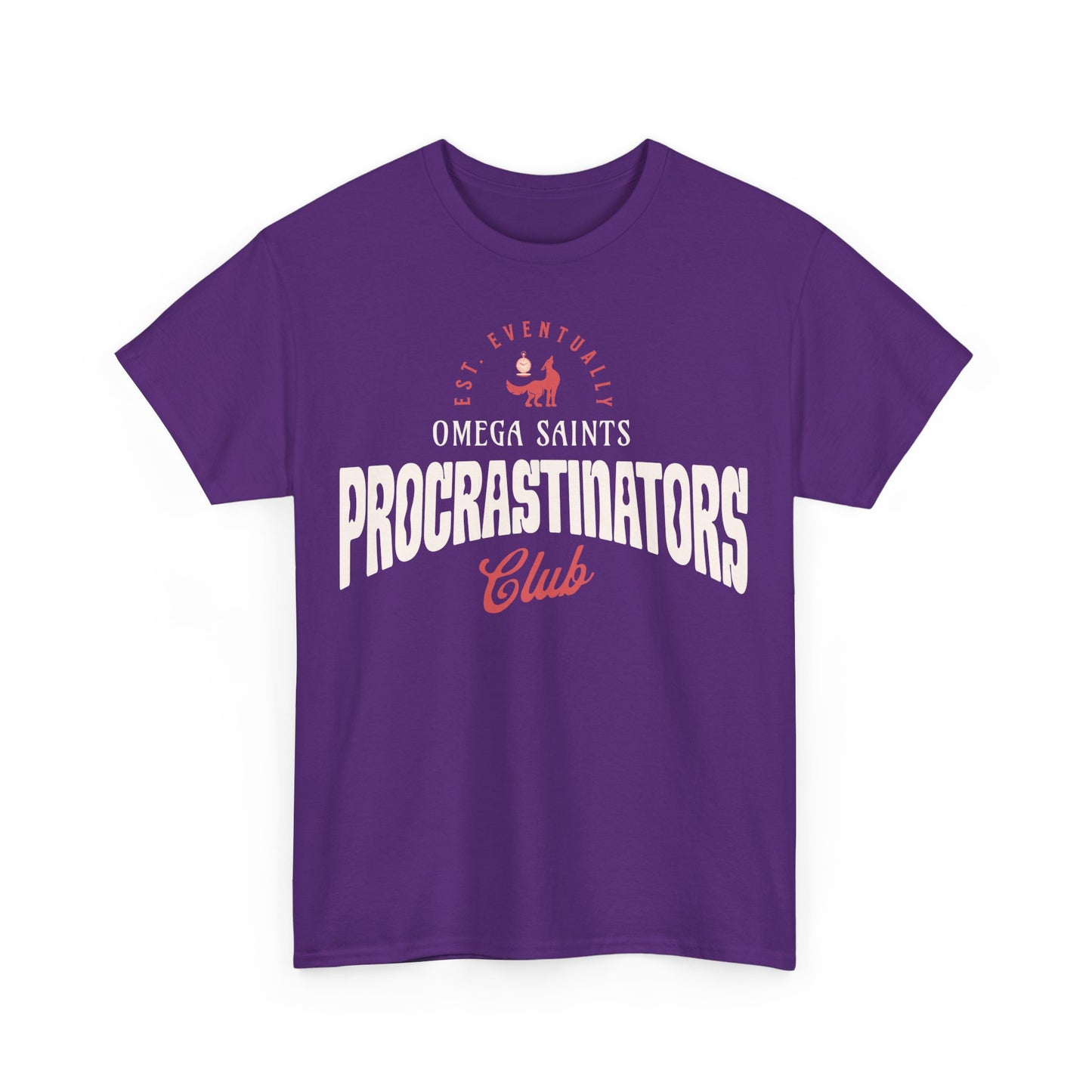 Omega Saints Procrastinators Club – Printed T-Shirt Vintage Sports Team Style Custom Printed Shirt