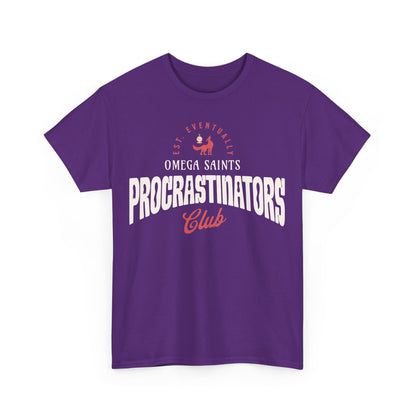 Omega Saints Procrastinators Club – Printed T-Shirt Vintage Sports Team Style Custom Printed Shirt
