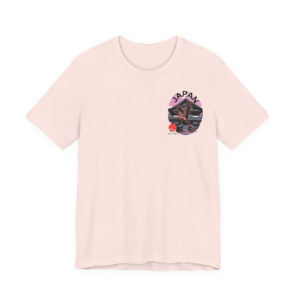 White Japan t-shirt with a graphic design on a white background graphic tee