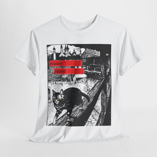 Pussay Patrol Printed T-Shirt - Graphic Tee white