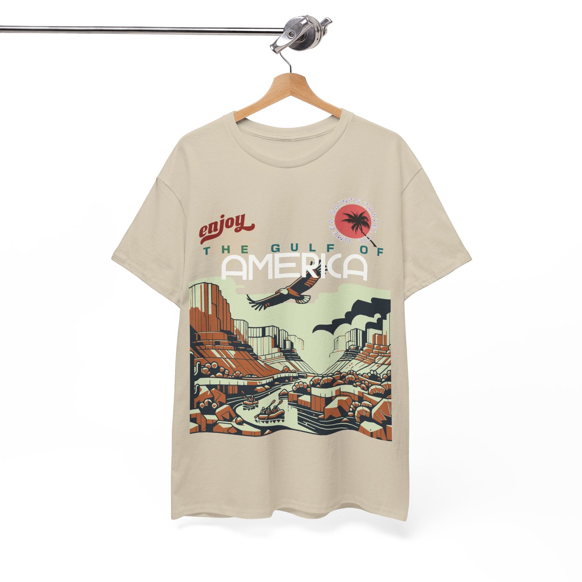 Welcome to the Gulf of America Printed T-Shirt – We Make Clothes, Not Maps Beige