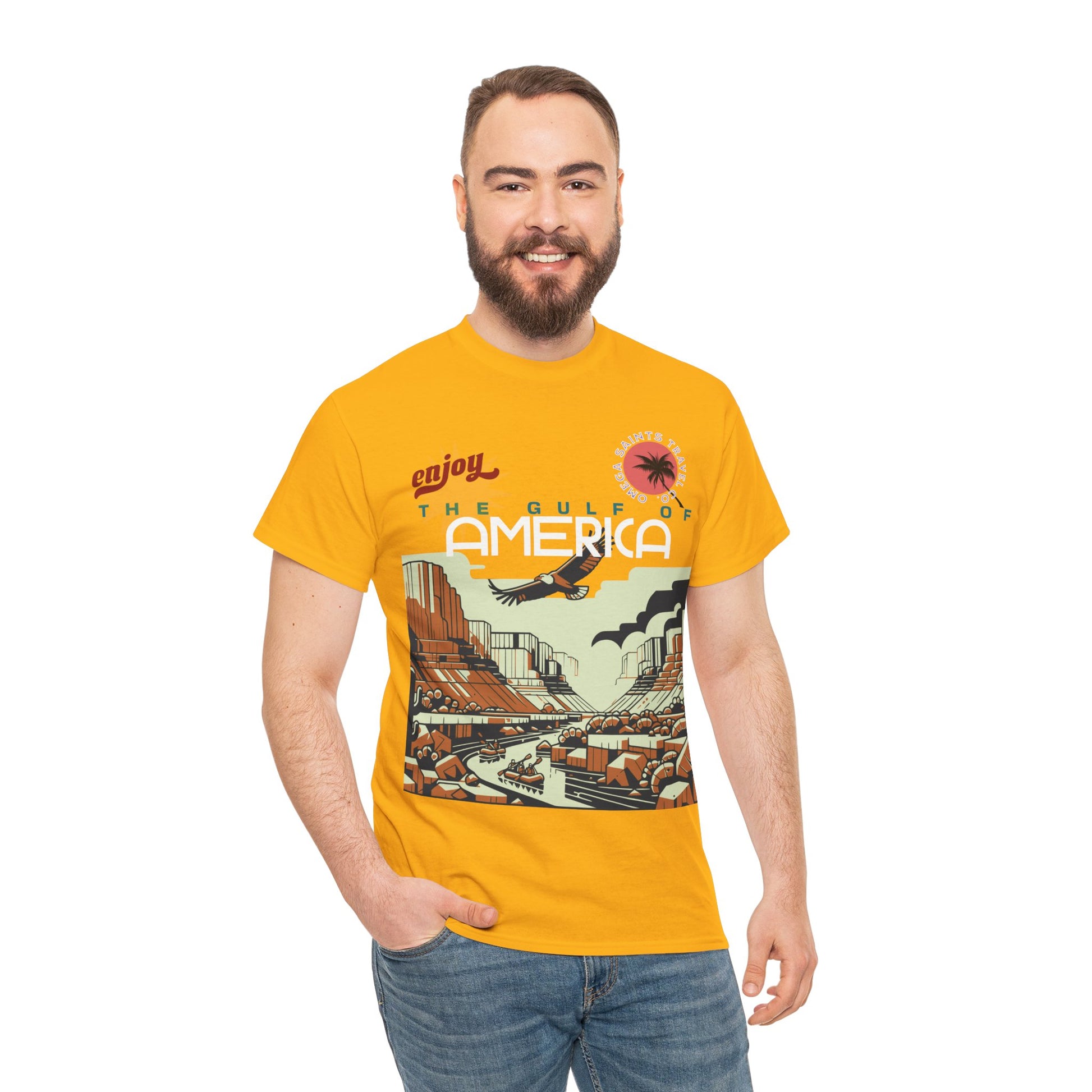 Welcome to the Gulf of America Printed T-Shirt – We Make Clothes, Not Maps Gold