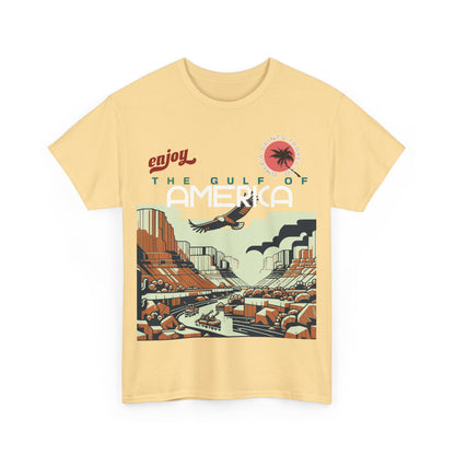 Welcome to the Gulf of America Printed T-Shirt – We Make Clothes, Not Maps Yellow