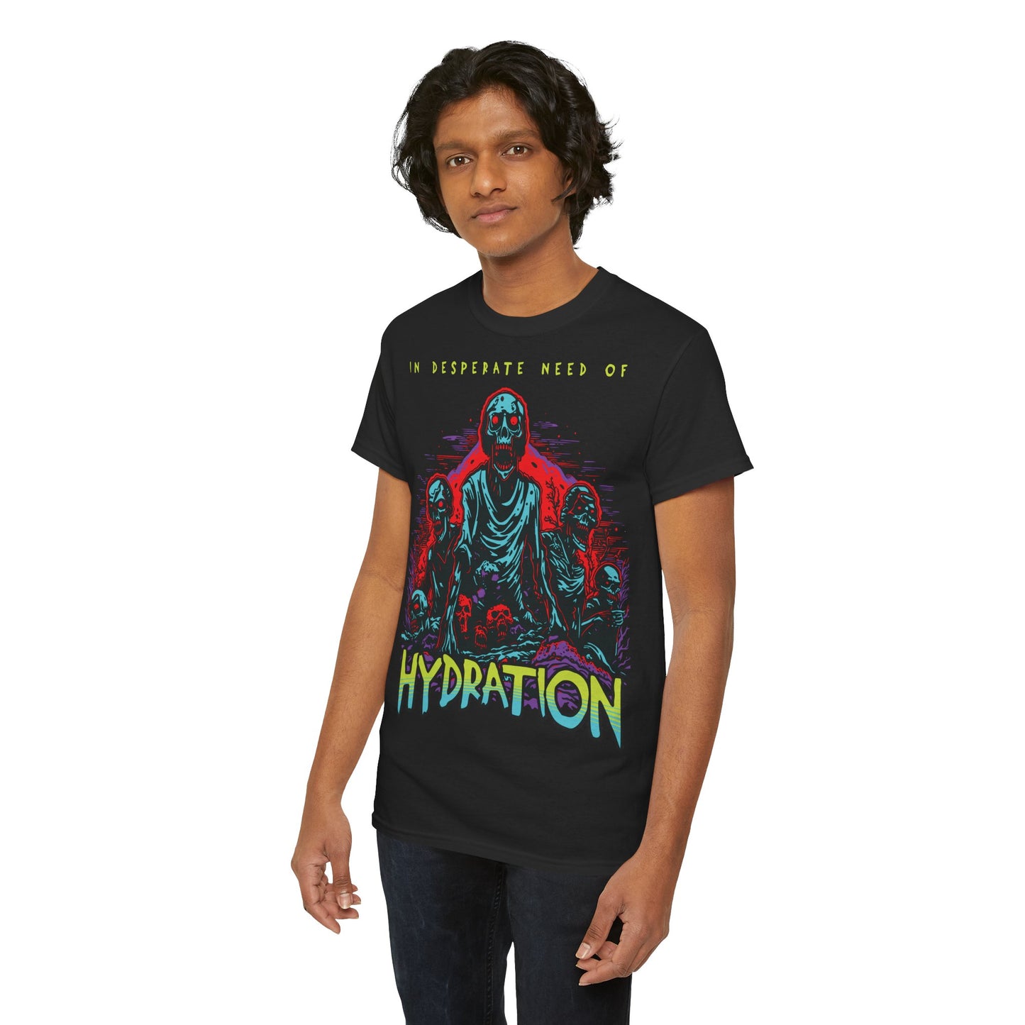 Zombie Skeleton Tee Shirt Printed T Shirt detail black person front