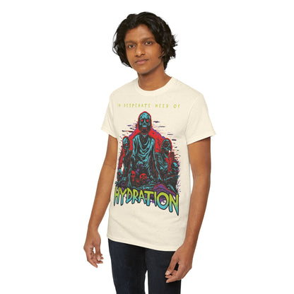 Zombie Skeleton Tee Shirt Printed T Shirt detail natural hung person 2